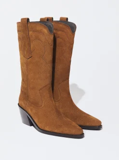 PARFOIS Botas De Piel Cowboy Marr&oacute;n Best