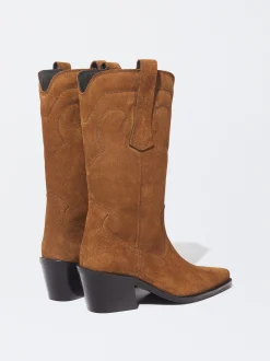 PARFOIS Botas De Piel Cowboy Marr&oacute;n Best