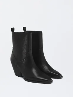 PARFOIS Botas De Piel Cowboy Negro Hot