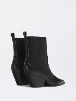 PARFOIS Botas De Piel Cowboy Negro Hot