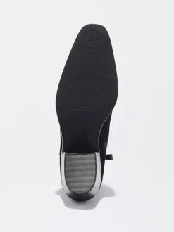 PARFOIS Bot&iacute;n Cowboy De Piel Con Tac&oacute;n Negro Discount