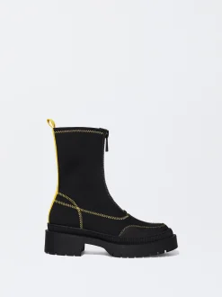 PARFOIS Bot&iacute;n Stretch Pespuntes Negro Cheap