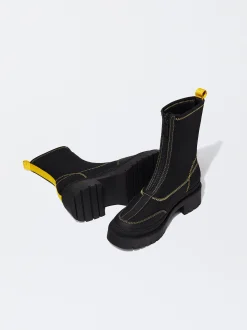 PARFOIS Bot&iacute;n Stretch Pespuntes Negro Cheap
