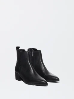 PARFOIS Bot&iacute;n Tac&oacute;n Medio De Piel Negro Discount