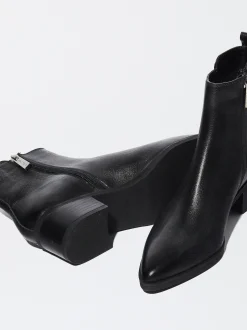 PARFOIS Bot&iacute;n Tac&oacute;n Medio De Piel Negro Discount