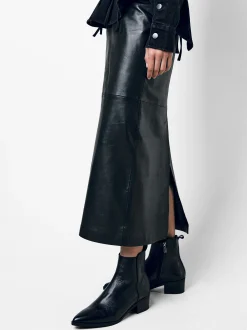 PARFOIS Bot&iacute;n Tac&oacute;n Medio De Piel Negro Discount