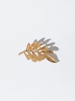 PARFOIS Broche Hoja Dorado Cheap
