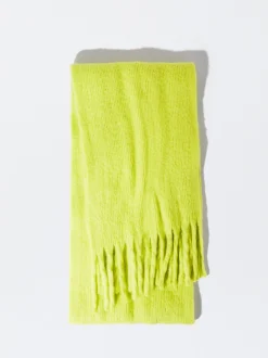 PARFOIS Bufanda Con Flecos Amarillo Sale