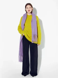 PARFOIS Bufanda Con Flecos Violeta Clearance