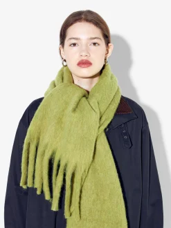 PARFOIS Bufanda Con Flecos Verde Clearance