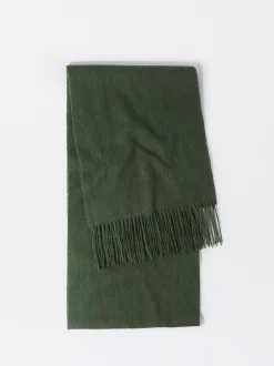 PARFOIS Bufanda De Lana Con Flecos Verde Sale