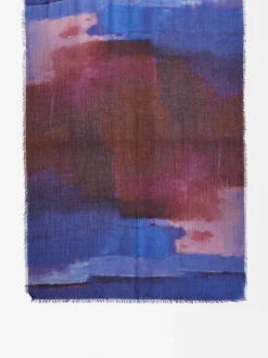 PARFOIS Bufanda De Lana Estampada Azul Marino Best Sale