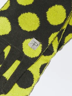 PARFOIS Bufanda Jacquard Maxi Con Flecos Amarillo Flash Sale