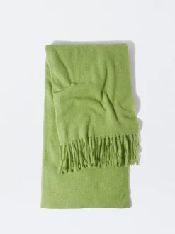 PARFOIS Bufanda Lisa Com Flecos Amarillo Cheap