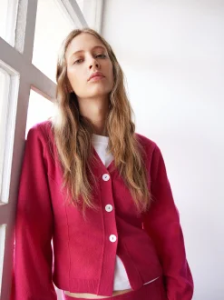 PARFOIS C&aacute;rdigan Cashmere Fucsia Best Sale