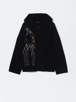 PARFOIS C&aacute;rdigan Con Bordado Negro Store