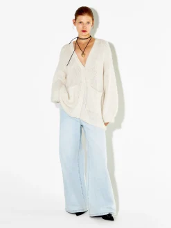 PARFOIS C&aacute;rdigan Con Mezcla De Lana Blanco Cheap