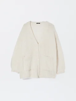 PARFOIS C&aacute;rdigan Con Mezcla De Lana Blanco Cheap