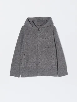 PARFOIS C&aacute;rdigan De Punto Com Strass Gris Best Sale