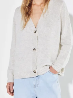 PARFOIS C&aacute;rdigan De Punto Con Botones Beige Cheap