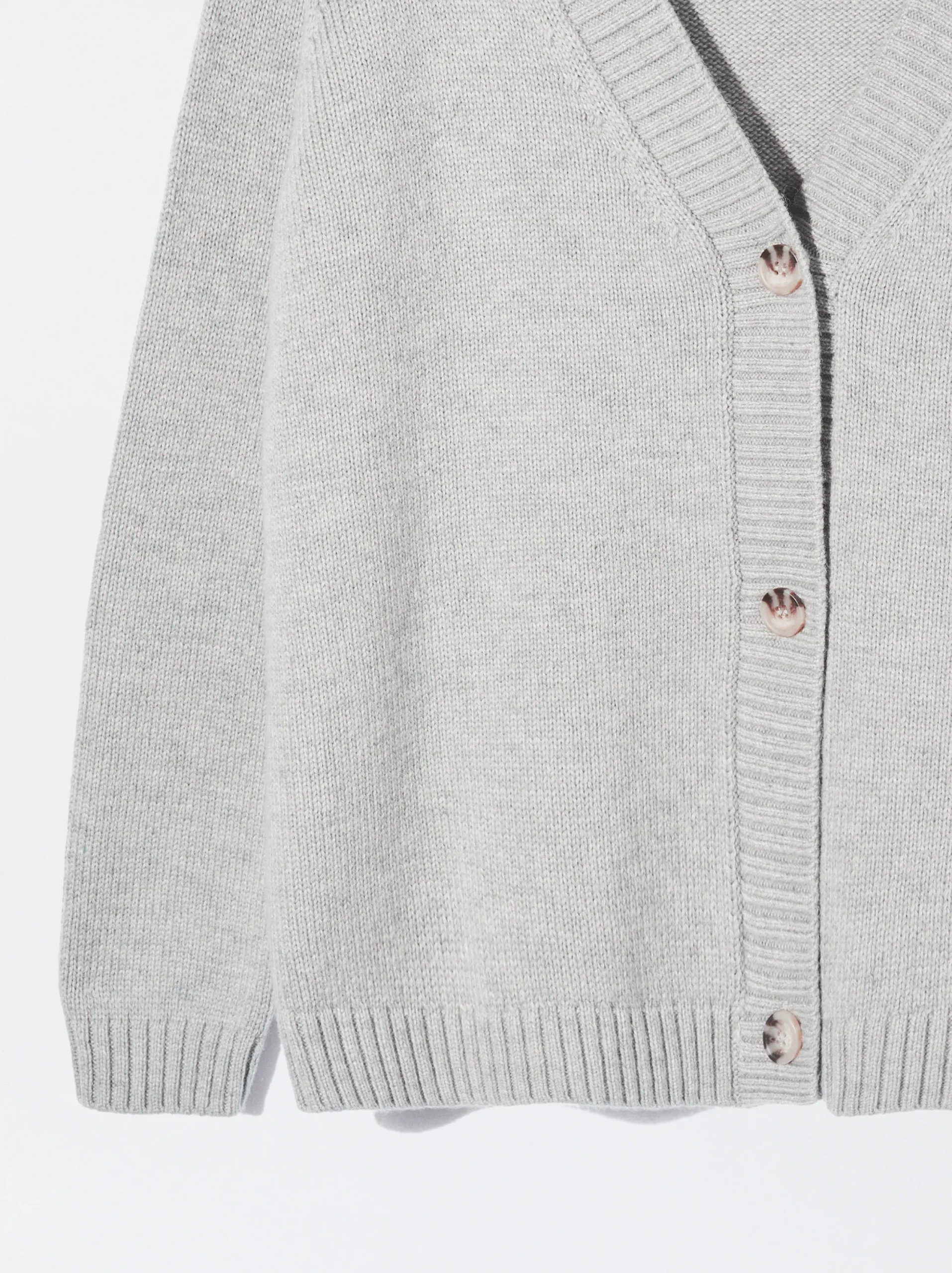PARFOIS Cárdigan De Punto Con Botones Gris Store