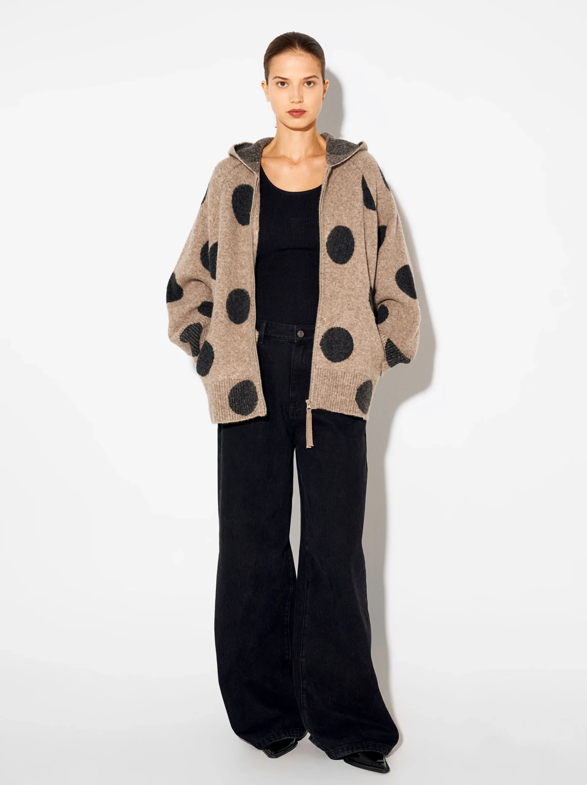 PARFOIS Cárdigan De Punto Jacquard Camel Sale