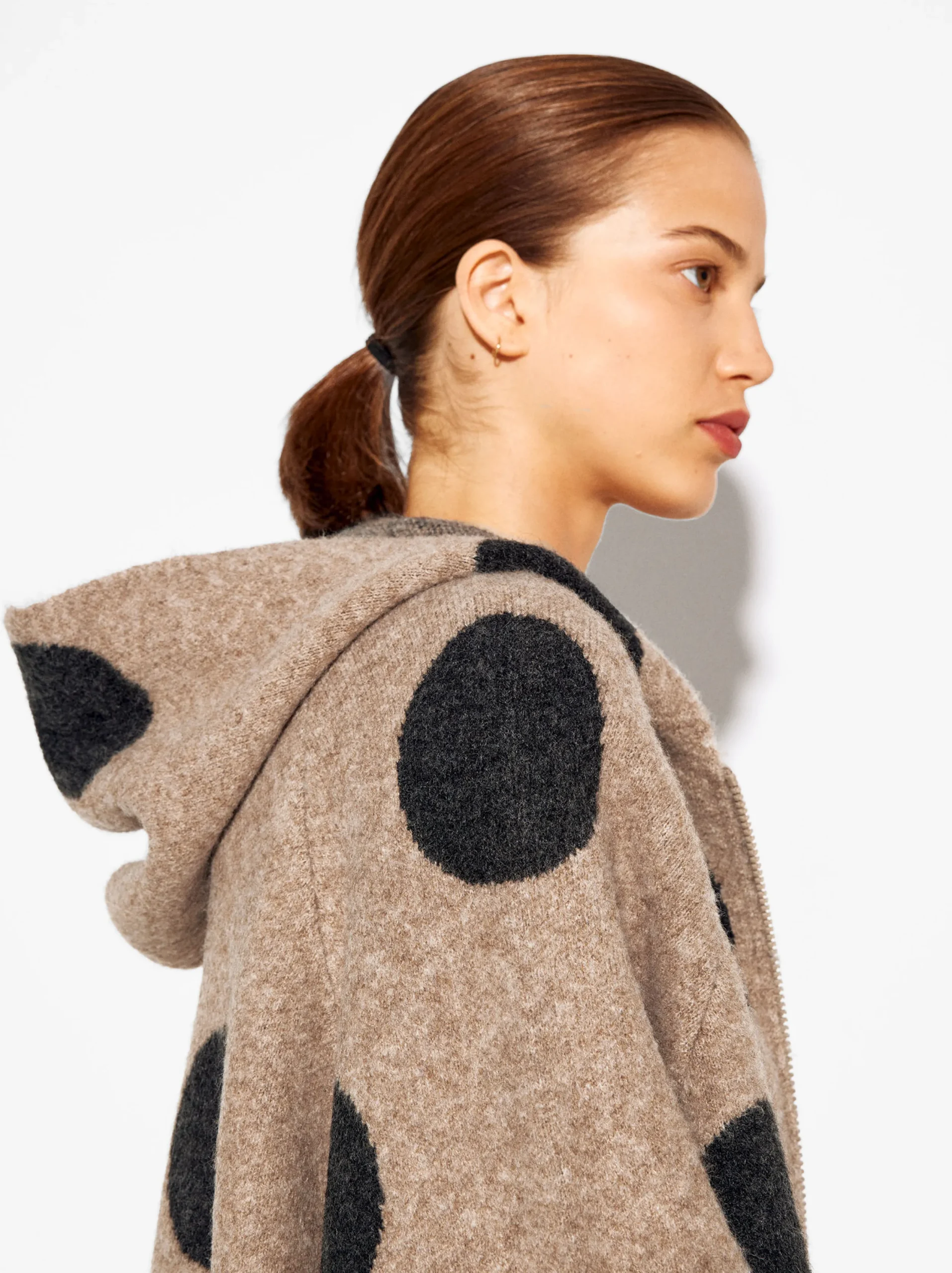PARFOIS Cárdigan De Punto Jacquard Camel Sale