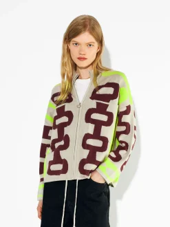 PARFOIS Cárdigan De Punto Jacquard Multicor Outlet