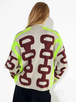 PARFOIS C&aacute;rdigan De Punto Jacquard Multicor Outlet