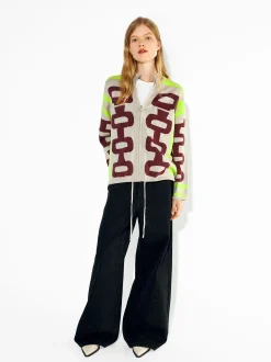 PARFOIS C&aacute;rdigan De Punto Jacquard Multicor Outlet