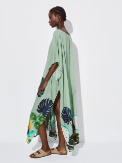 PARFOIS Caft&aacute;n Estampado Con Pompones Multicor Cheap