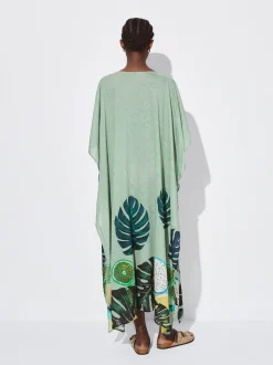 PARFOIS Caft&aacute;n Estampado Con Pompones Multicor Cheap