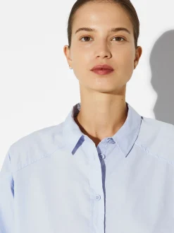 PARFOIS Camisa 100% Algod&oacute;n Azul Cheap