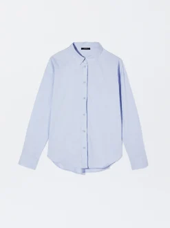 PARFOIS Camisa 100% Algod&oacute;n Azul Cheap