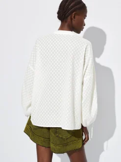 PARFOIS Camisa Algod&oacute;n Con Lazada Crudo Clearance
