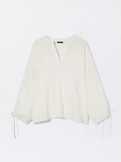 PARFOIS Camisa Algod&oacute;n Con Lazada Crudo Clearance