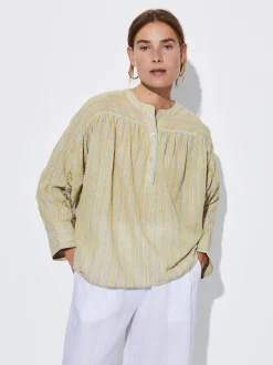 PARFOIS Camisa Algod&oacute;n Con Rayas Multicor Cheap