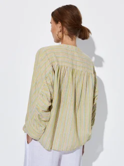 PARFOIS Camisa Algod&oacute;n Con Rayas Multicor Cheap