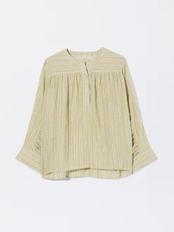 PARFOIS Camisa Algod&oacute;n Con Rayas Multicor Cheap
