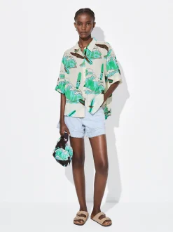 PARFOIS Camisa Algod&oacute;n Estampada Multicor Fashion