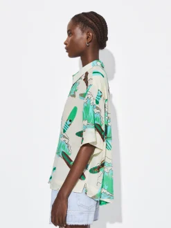 PARFOIS Camisa Algod&oacute;n Estampada Multicor Fashion