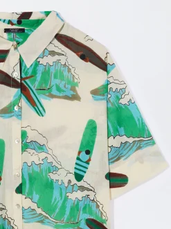 PARFOIS Camisa Algod&oacute;n Estampada Multicor Fashion