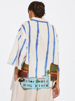 PARFOIS Camisa Algodón Estampada Multicor Outlet