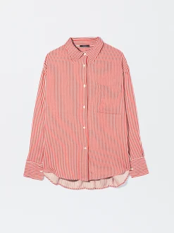 PARFOIS Camisa Con Rayas Rojo Fashion