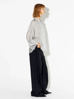 PARFOIS Camisa De Lyocell Gris Cheap