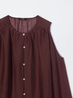 PARFOIS Camisa De Lyocell Con Hombros Abiertos Burdeos Shop