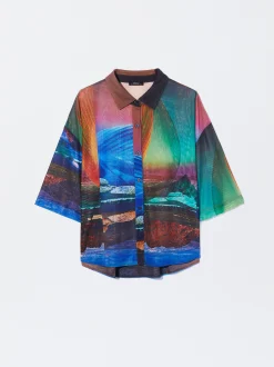 PARFOIS Camisa Estampada Multicor Fashion
