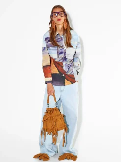 PARFOIS Camisa Estampada Con Bolsillos Multicor Best