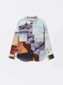 PARFOIS Camisa Estampada Con Bolsillos Multicor Best