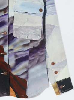 PARFOIS Camisa Estampada Con Bolsillos Multicor Best